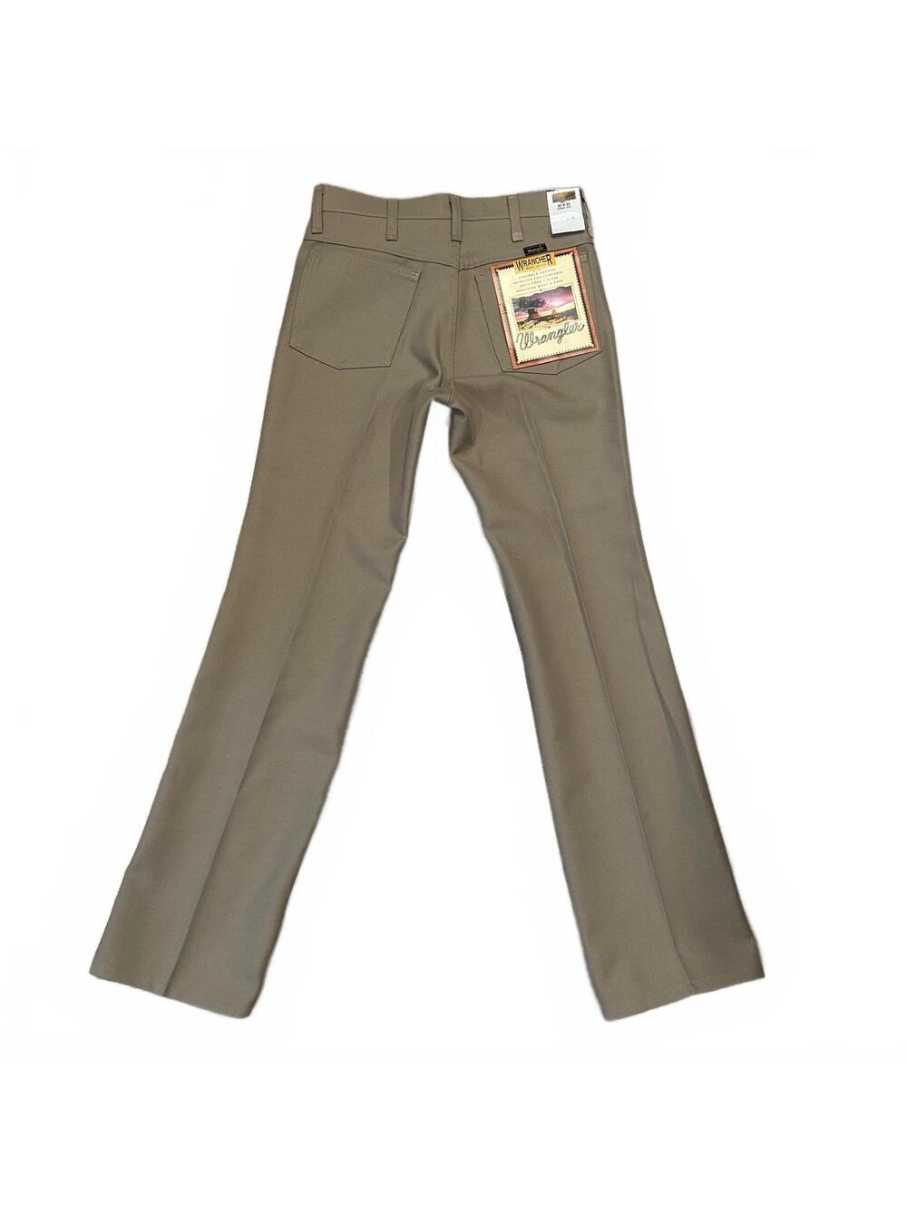 VTG NWT Wrangler Wrancher Boot Jeans 30x32 Deadstock Khaki Tan Western Flare USA